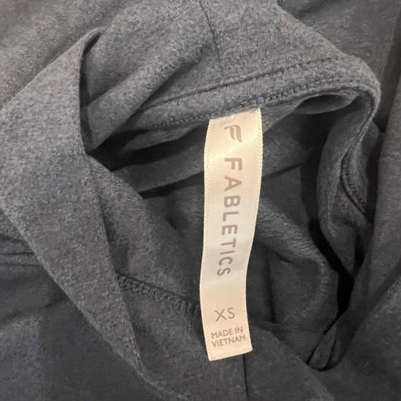 Fabletics Cloud Jersey Cropped Hoodie Deep Navy Heather Women's XS - Picture 6 of 6